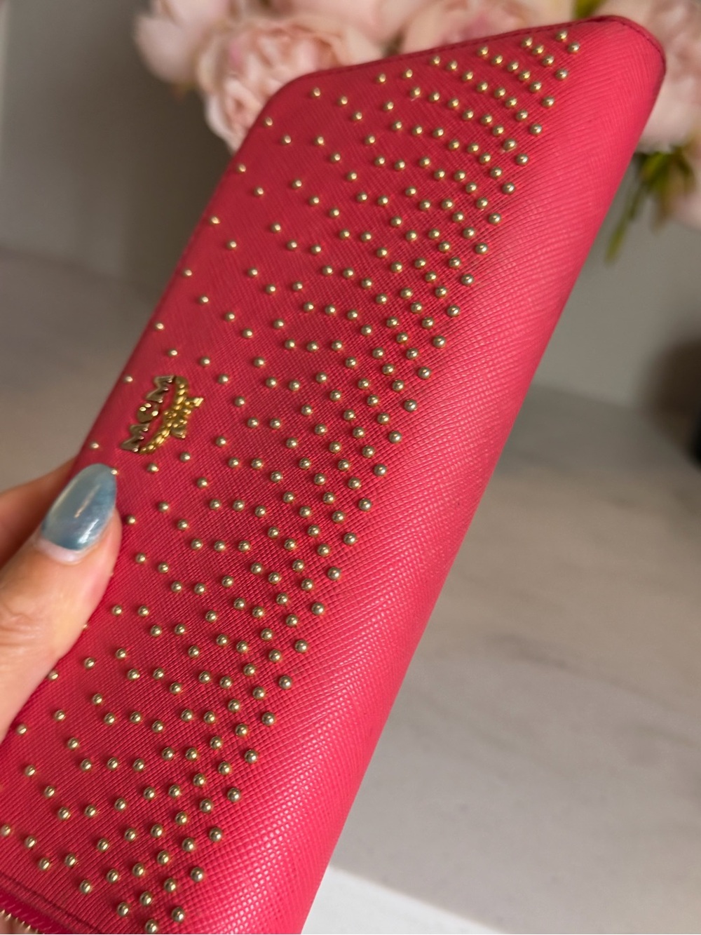 MCM Rose colored Studded Wallet - Picture 10 of 11